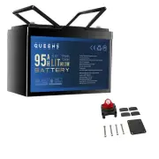 1PC Queens 12V 95AH Lithium Battery LiFePO4 1PC 275A Battery Isolator Disconnect