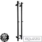 Heated Towel Rail - Double Vertical Bars H1400mm - Stainless Steel - Matte Black