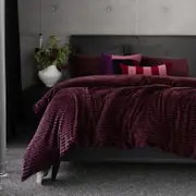 Bambury Channel Plum Quilt Cover Set