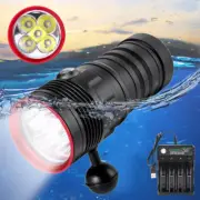 85000LM LED Diving Flashlight Underwater Torch Waterproof Scuba Lantern NEW