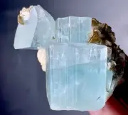 355 Carat Double Terminated Aquamarine Crystal specimen from Skardu Pakistan
