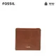 FOSSIL Logan 真皮系列拉鍊零錢袋設計短夾-咖啡色 SL7829200