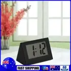 Mini LCD Digital Electronic Desktop Time Clocks Silent Desk Clocks (Black) AU
