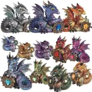Zodiac 4-5 inch Dragon Holding Birth Stone Collectible Resin Statue Figurine GSC
