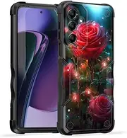 [EFGWSDER] for Galaxy A54 5G Case,[Dual Layer][10 FT Military Grade Drop Protection] [Non-Slip] Heavy Duty Shockproof Case for Samsung Galaxy A54 5G 6.4 inch,Shiny Roses