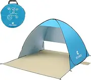 Hosioe 70.9x59x43.3 Inch Automatic Instant Pop-up Beach Tent Anti Sun Shelter Cabana for Camping Fishing Hiking Picnic