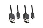 2x Sansai 0.7m USB Male to Micro USB Cable for Smartphone Charge Sync Hard Drive