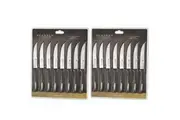 Scanpan Microsharp 16 Piece Steak Knife Set | Black 16pc