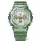 【CASIO 卡西歐】 G-SHOCK 金屬光澤 半透明雙顯手錶-透綠_GMA-S120GS-3A_45.9mm