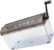 Paper Shredder Plastic Manual Transparent A4 Cutting Machine Tool Office Home Classroom Premium Material (Black)