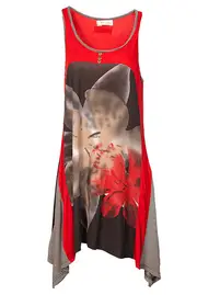 Layered Print Tunic--CLA-1806