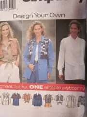 7515 Vintage Simplicity SEWING Pattern EZ Misses Blouse 6-22 UNCUT FF OOP SEW