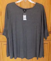 Mossimo Ladies Size XL Gray S/S Pullover Top NWT