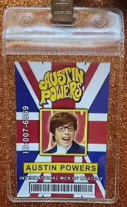 Austin Powers Security Lanyard/Badge (Repro) Great for Cosplay FREE POST