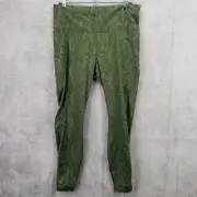 Womens All in Motion Green Capri Leggings Ultra High Rise Size XL