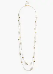 [Taking Shape] Taking Shape Long Pearl Necklace in Pearl - Women's Accessories Pearl