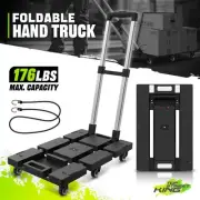 21.85"Lx14.17"W 176Lbs Foldable Alloy Steel Hand Truck Luggage Trolley Transport