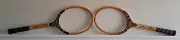 NEW OLD STOCK 2 TAD DAVIS wood tennis racquet racket Professional and Imperial