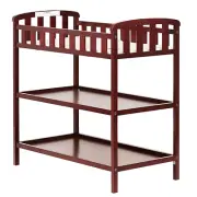Dream on Me Emily Changing Table in Cherry, Comes with 1" Changing Pad, Features