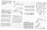 Manicure Charm Floral Leaf Nail Stickers 8pcs Stick on Nails for Nail Art Tips