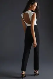 NWT Anthropologie Open-Back Jumpsuit size 10