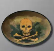 John Derian Large Melamine Tray Halloween- Skull Crossbones NWT