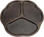Serving Platter, Large Capacity Wooden Chip and Dip Tray 3 Compartments Divided Serving Tray Decorative Snack Platter Fruit Appetizer Plate for Party