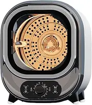 Vented Tumble Dryer, Front Tumble Dryer Filter lint dust 0-200 minutes Timer Hot cold air 3D drying Overheat Protection 35dB silent Compact Clothes Spin Dryer Brown