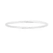 Silver 4x70mm Twist Bangle