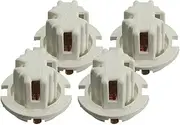 4X Car Tail Brake Light Socket Holder Stop Lamp Holder for BMW X5 E70 2007 2008 2009 2010 (White)