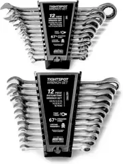 24Pc IN/MM TIGHTSPOT Ratcheting Wrench Set - MASTER SET Including Inch & Metric