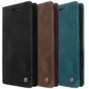 For iPhone 14 13 11 Pro Max 8 SE Case Shockproof Flip Leather Wallet Stand Cover