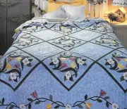 SPRING DELIGHT -- VINTAGE APPLIQUE QUILT PATTERN