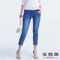 在飛比找momo購物網優惠-【MYVEGA 麥雪爾】高含棉經典刷色身修牛仔褲-藍