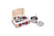 6pc Hape 2in1 Kitchen & Grill Set Kids 3y+ Cooking Wooden Toy w Hotplates