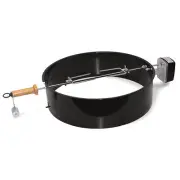 Weber 57cm Kettle Rotisserie - Heavy-duty Electric Motor with Wooden Handle