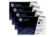 HP 26X Toner Ink Cartridge High Yield Black Laserjet Pro MFP M426 M402 Pack 4 Bulk