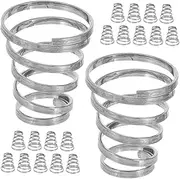 WOONEKY 20pcs Quick Release Lever Spring for Skewer Wheel True Axle Release Universal Replacement Spring Road Bike Part Hollow Shaft Professional Wheel Parts 304 Stainless Steel Silver