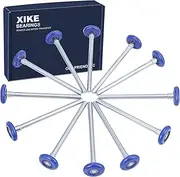 [XiKe] 12 Pack Blue 2" Nylon Garage Door Roller 7" Stem, Quiet/Durable and High Load, Use 6200-2RS Double Seals Precision Bearings.