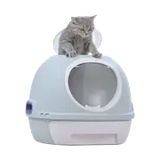 YES4PETS Hooded Cat Toilet Litter Box Tray House With Drawer & Scoop Blue