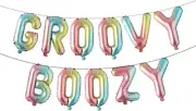 Groovy & Boozy Balloon Banner,Dazed and Engaged Bachelorette Boozed and Confused