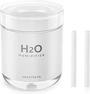SMARTDEVIL Humidifier Portable Mini Humidifiers for Bedroom, Personal Desktop Air Humidifier with Warn Light Light, 2 Mist Modes and Auto Shut-Off, Super Quite for Office Home Car