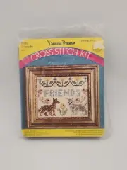 Pauline Denham CREWEL EMBROIDERY KIT #6163 FRIENDS Picture Vintage 1973 5x4"