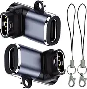 Garmin Watch Charger Adapter Right Angle 2-Pack Type-C USB Cable Charging for Garmin Fenix 8 7 7S 7X 6S 6 6X 5S 5 5X,Forerunner 955 965 45 45S 245,Venu 3 2,Instinct,Vivoactive 5 4s 4 3s,Epix,Quatix