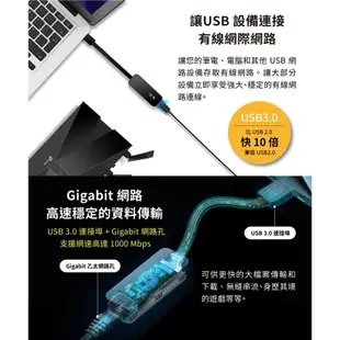 【TP-LINK】UE306 USB 3.0 to 轉 RJ45 Gigabit 外接網路卡