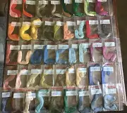 Lot of 50+ Vintage Cross Stitch Embroidery Floss Thread Bagged & Labeled