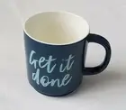 Threshold 16oz Stoneware "Get It Done" Mug Blue, New!