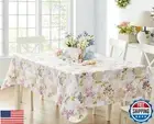 Newbridge Spring Avery Garden Blooms and Buds Vinyl Square Tablecloth, Hydran