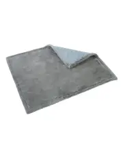 [Charlies] Reversible Faux Fur Winter Dog Blanket in Blue/Grey