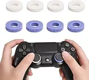 Tandoler 8 Pack Handle Joystick Enhanced Buffer Ring for PlayStation 5 Accessories, Gaming Accessories, for PS4,for PS5, for Xbox One, for Xbox Elite，Precision Rings for PS5（White/Purple